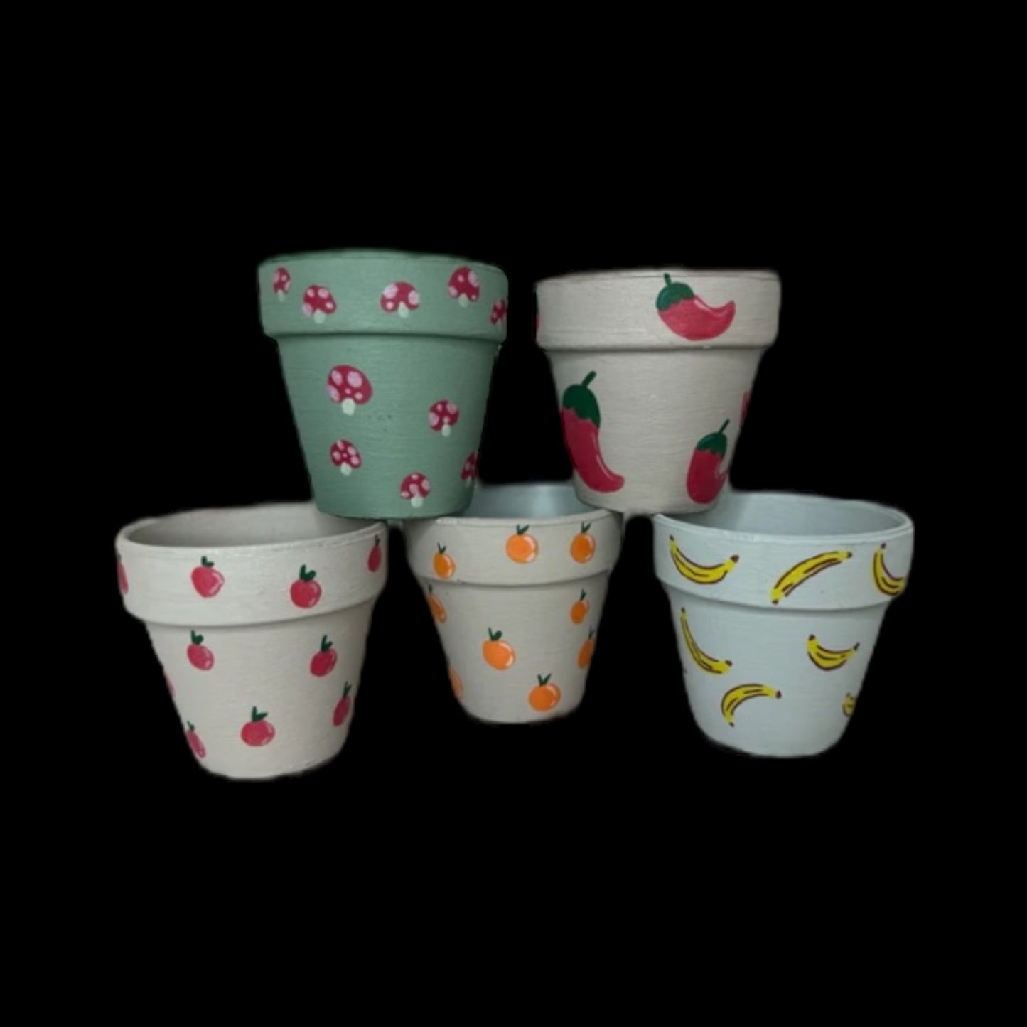 Hand painted-3 inch pot