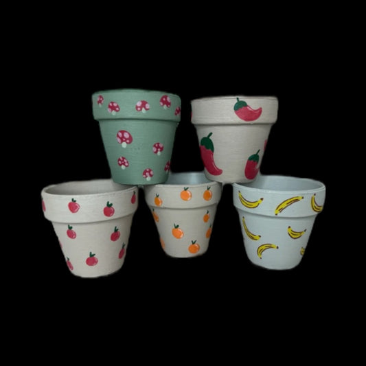 Hand painted-3 inch pot